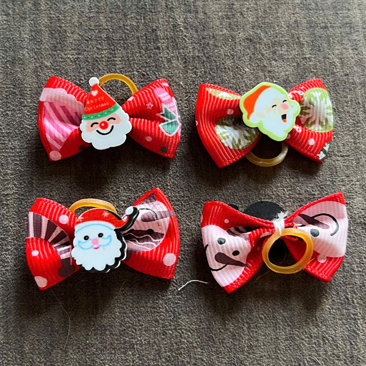 NƠ KẸP TÓC CÀI TÓC BUỘC TÓC GIÁNG SINH NOEL DỄ THƯƠNG MÃ 20 XINH XẮN CHO THÚ CƯNG CHÓ MÈO