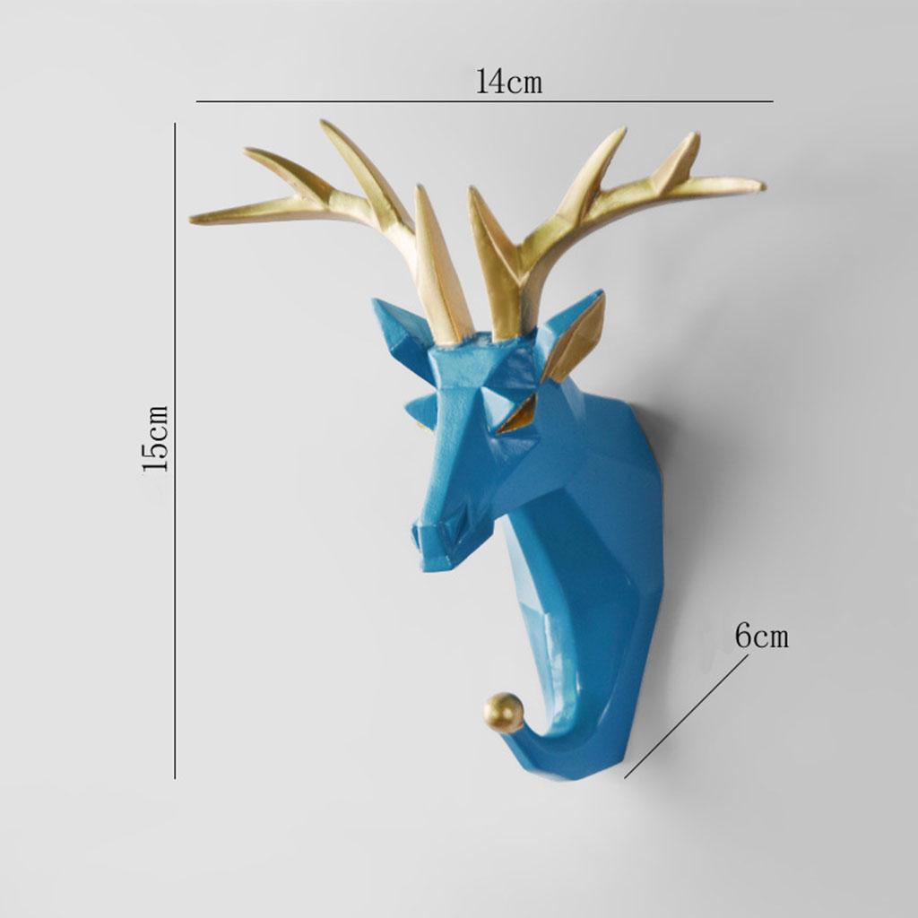 Animal Head Key Hanger Holder Storage Wall Hook Organizer Mount Home Decor Deer