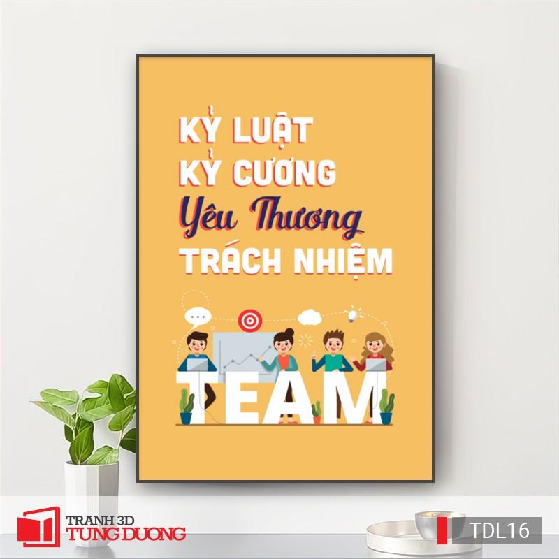 Tranh treo tường động lực văn phòng câu nói slogan truyền cảm hứng, tranh canvas trang trí DL18