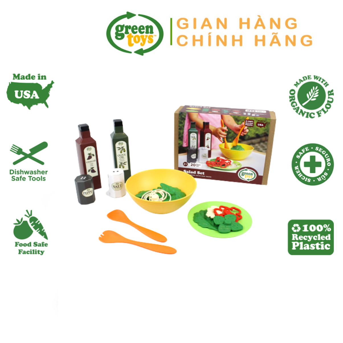 Bộ Đồ Chơi Làm Salad Green Toys Cho Bé Từ 2 Tuổi