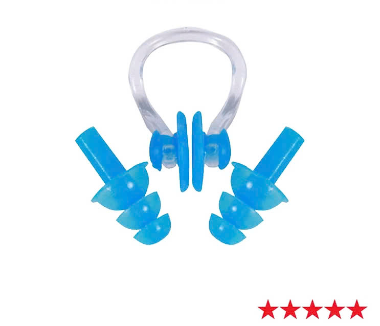 Bộ kit đi bơi bịt tai và bịt mũi  chất liệu Silicon cao cấp ( Giao màu ngẫu nhiên )