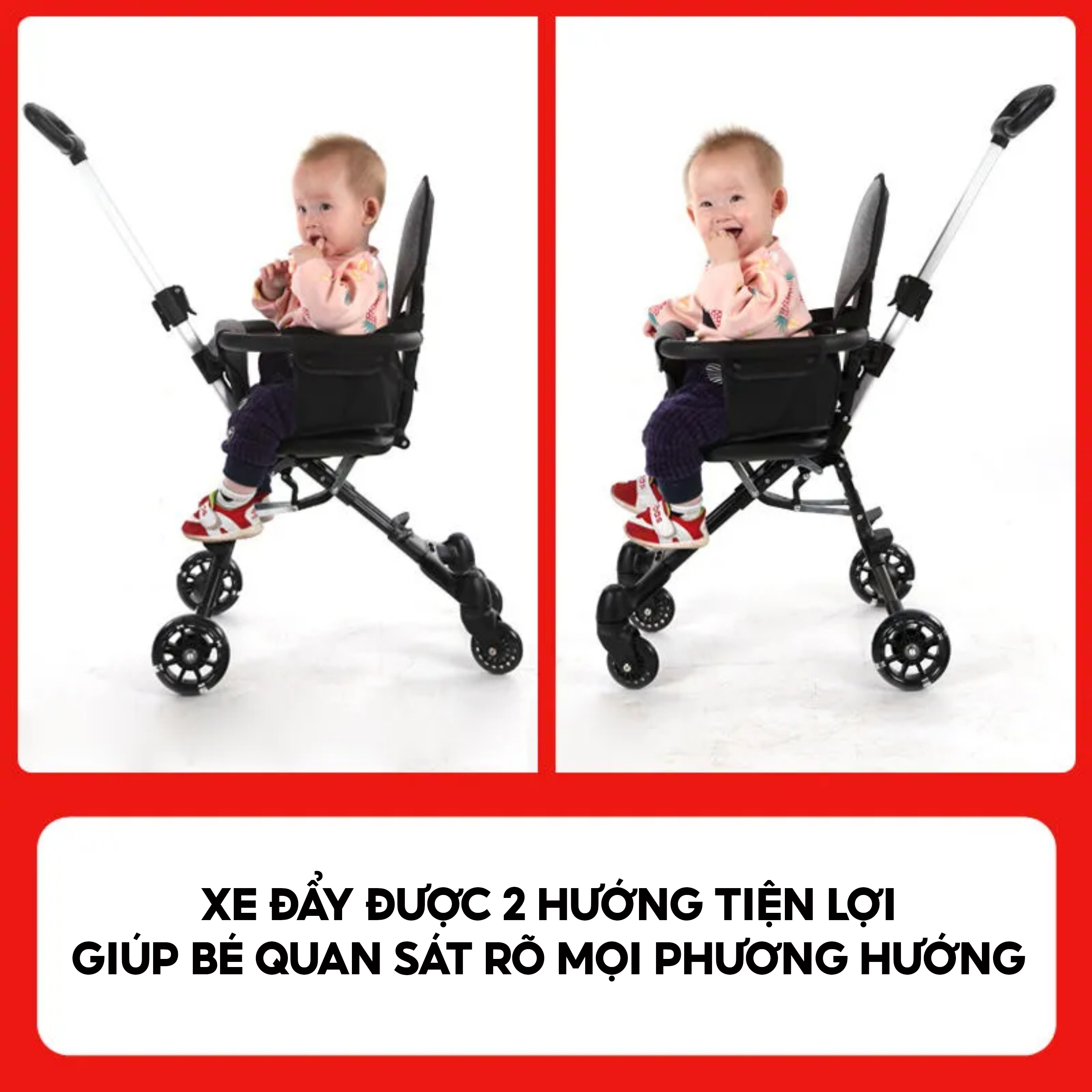 Xe Đẩy Em Bé Xe Gấp Gọn Tiện Lợi Khi Đi Du Lịch Và Ra Ngoài Trọng Lượng Siêu Nhẹ