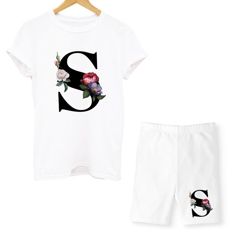 Phụ Nữ Hai Piec Bộ Chữ T Áo Và Quần Short Bộ Mùa Hè Nữ Tay Ngắn Cổ Tròn Áo Quần Jogger Biker Quần Short Bộ Trang Phục Gợi Cảm dành Cho Người Phụ Nữ