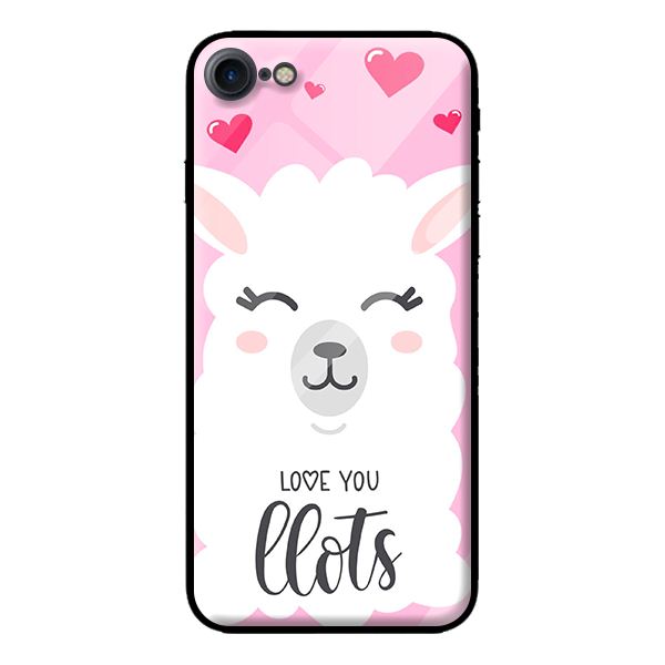 Ốp kính cường lực cho iPhone 8 mẫu cừu 2 - Hàng chính hãng