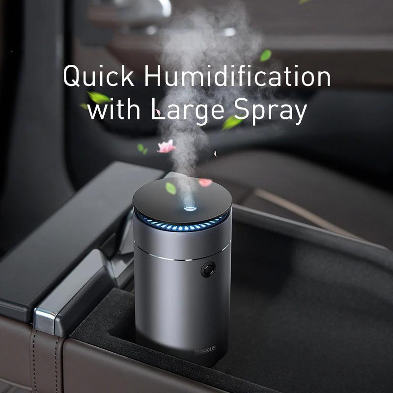 Máy phun sương tạo ẩm, xông tinh dầu mini dùng cho xe hơi Baseus Time Aromatherapy Humidifier -Hàng Chính Hãng