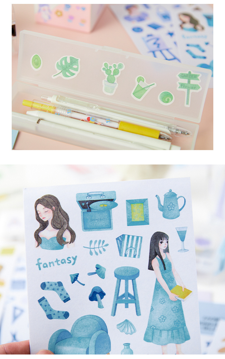 Sticker bảng Cô gái dễ thương