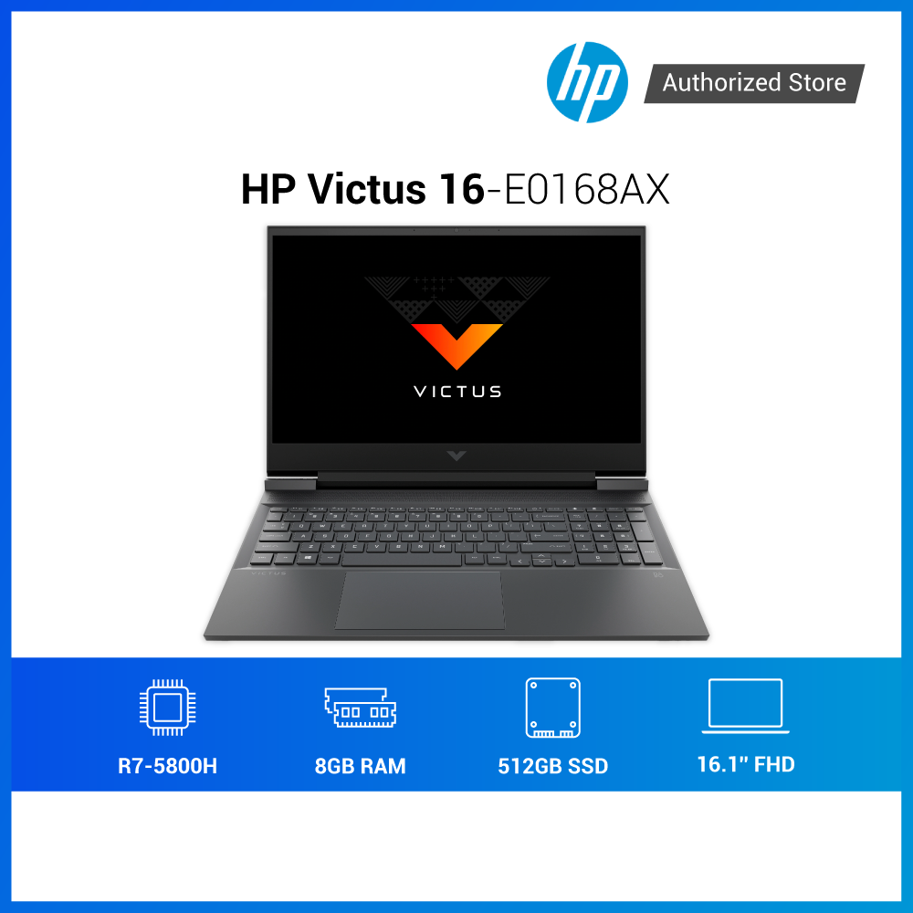 Laptop HP Victus 16-e0168AX 4R0U6PA R7-5800H | 8GB | 512GB | GeForce RTX 3050Ti 4GB | 16.1' FHD 144Hz | Win 10 - Hàng chính hãng