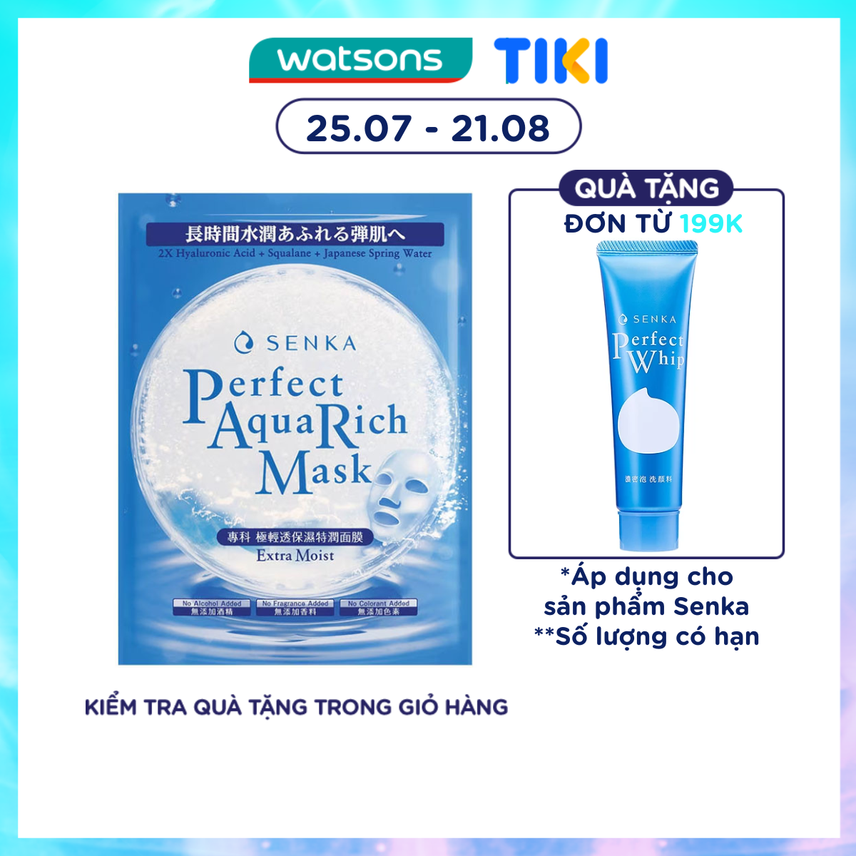 Mặt Nạ Senka Perfect Aqua Rich Mask Extra Moist 21g
