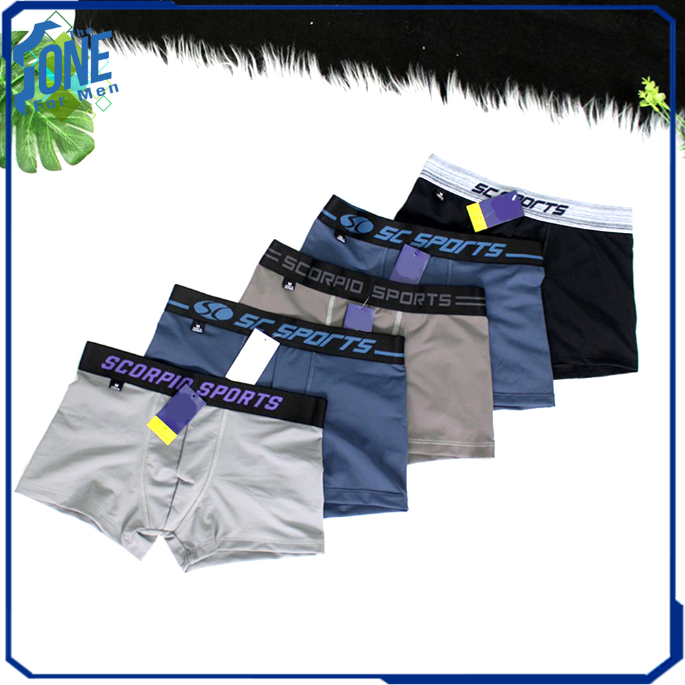 Quần Lót Boxer Nam VNXK Nhật Cao Cấp, Quần Lót Đùi Cotton Chiết Xuất Tự Nhiên Siêu Thoáng Mát - Co Giãn 4 Chiều - Thấm Hút Tuyệt Đối - Sợi Tre Mềm Mịn - M