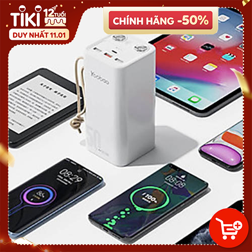 [HÀNG CHÍNH HÃNG] Pin Sạc Dự Phòng Yoobao H5 50000mAh - Tích Hợp đèn Pin Siêu Sáng - Sạc Nhanh Cho điện Thoại - Màu đen