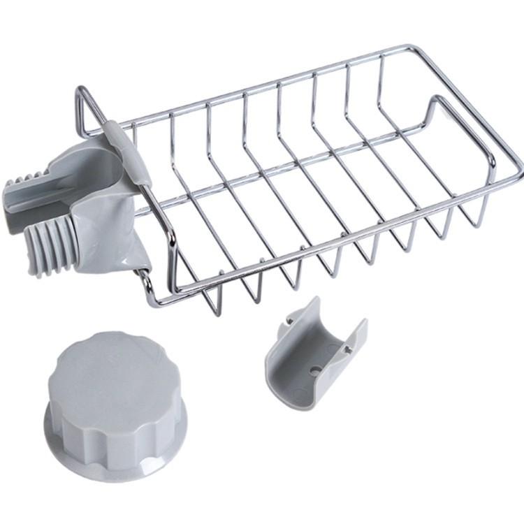 Khay Rổ Inox Đa Năng Gắn Vòi Nước Bồn Rửa Chén