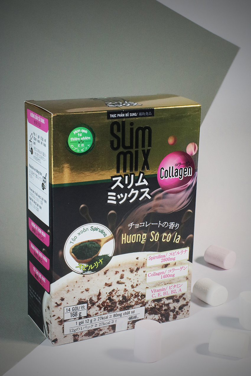 Bột Hỗ Trợ Giảm Cân SLIM MIX dành cho người muốn giảm béo, người đang dùng chế độ giảm béo, công nghệ Nhật Bản - Hộp 20 gói