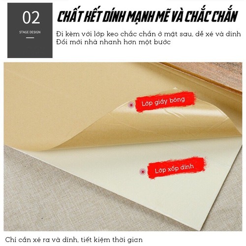 Bộ 5 Tấm Xốp Dán Tường Vân Gỗ Cách Âm, Chống Va Đập, Bền Đẹp, Sang Trọng