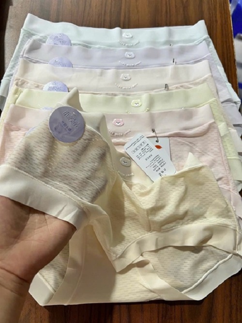 Combo 5 Quần Lót Nữ Thun Lạnh Trơn Vintage 1005 – Thoáng Khí, Mềm Mịn, Không Viền