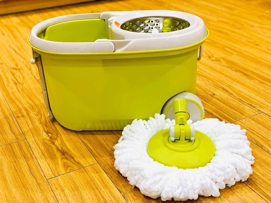Bộ Lau Nhà Xoay Tay 360 độ Lồng Vắt Bằng Inox Cao Cấp Mop L003