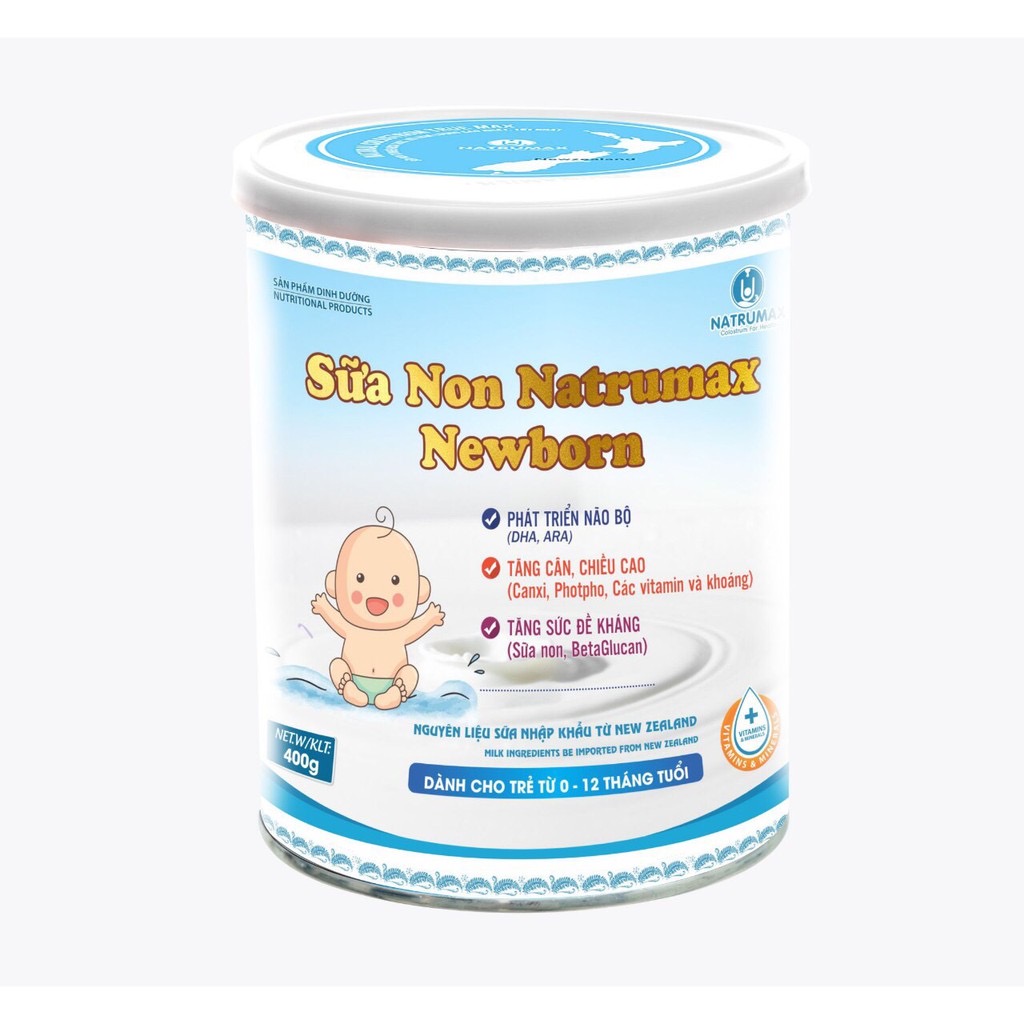 SỮA NON NATRUMAX NEWBORN 400Gram Dành Cho Trẻ Sơ Sinh Dưới 2 Tuổi