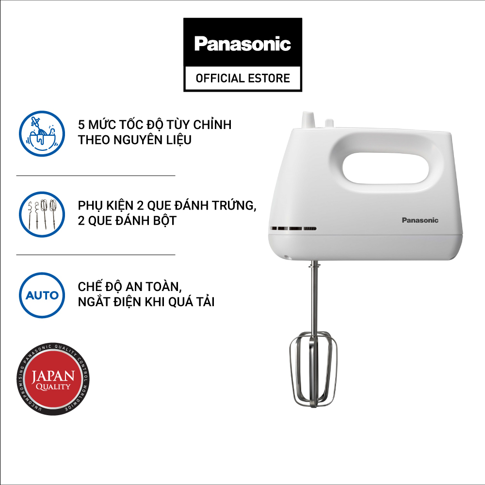 Máy đánh trứng cầm tay Panasonic MK-GH3WRA - Hàng Chính Hãng