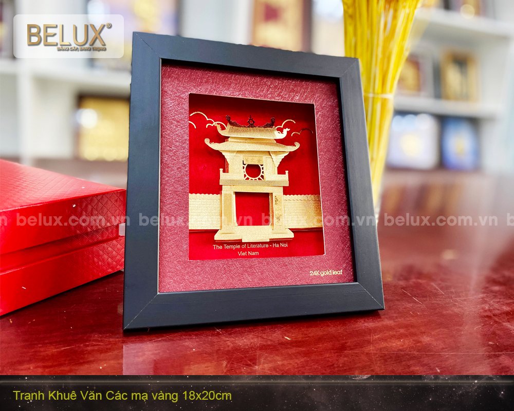 Tranh Khuê Văn Các dát vàng 24k