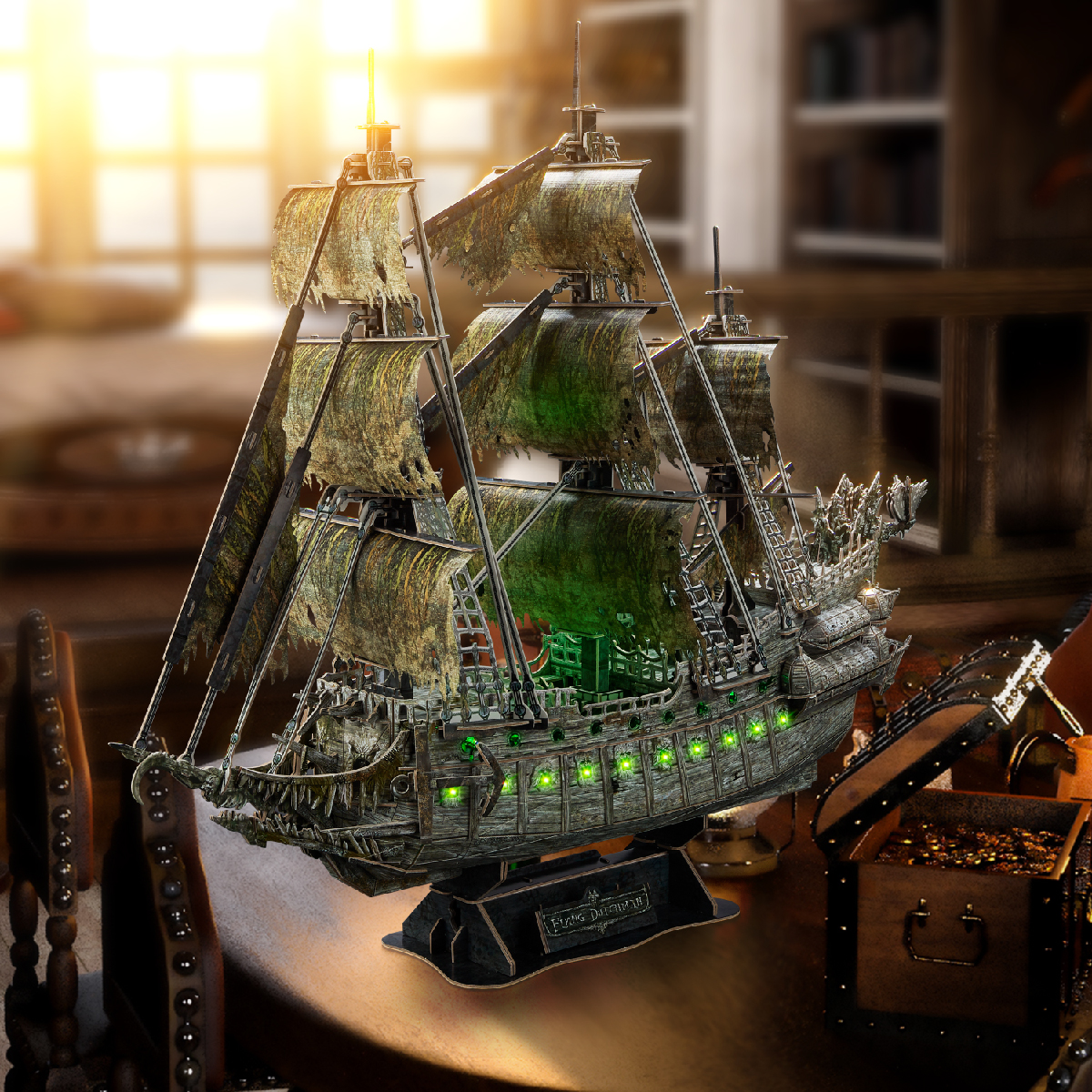 Đồ Chơi Trẻ Em Xếp Hình 3D Có Đèn LED: Tàu Flying Dutchman Puzzles L527H