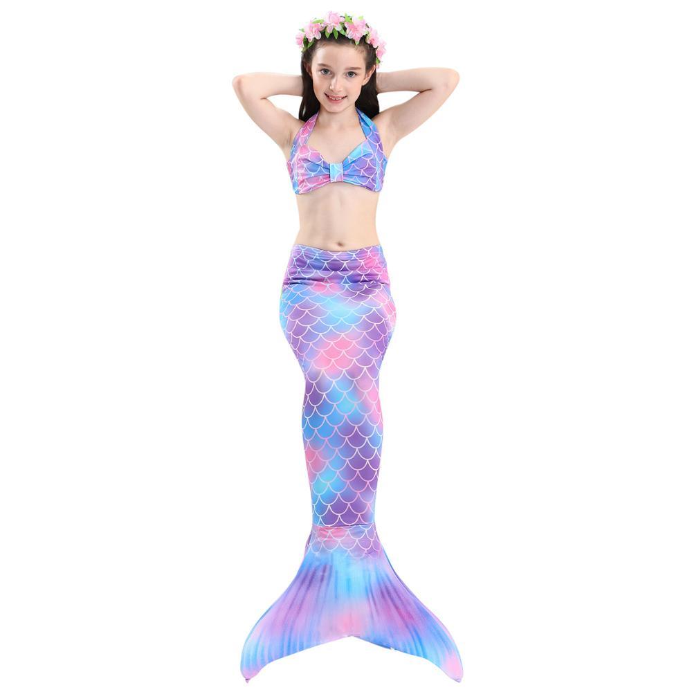 Trẻ Em Nàng Tiên Cá Đồ Bơi Nữ Bikini Đuôi Nàng Tiên Cá Với Vây Bơi Của Bé Mặc Chia Đồ Bơi Nàng Tiên Cá Đuôi Quần Áo Đồ Bơi