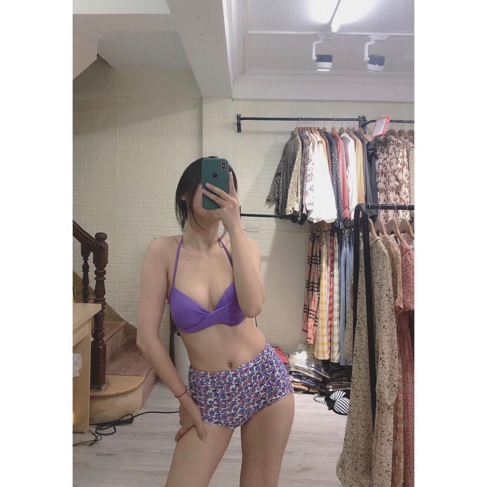 Bikini hai mảnh họa tiết hoa tim siêu hot _ hot trend ( Hàng loại 1)