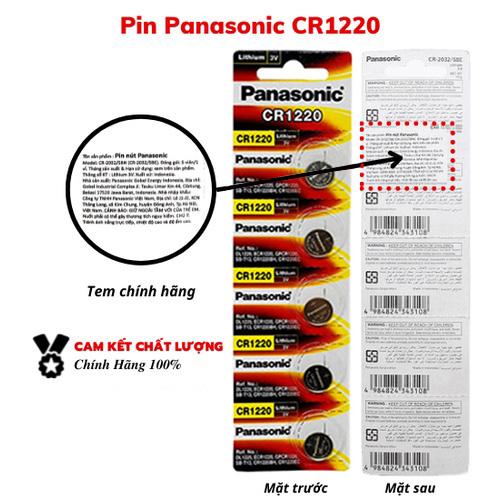 {Panasonic VN nhập khẩu} Pin Cúc Áo Panasonic  CR1220 3V Lithium dùng cho đồng hồ, thiết bị điện tử... - 1 Viên