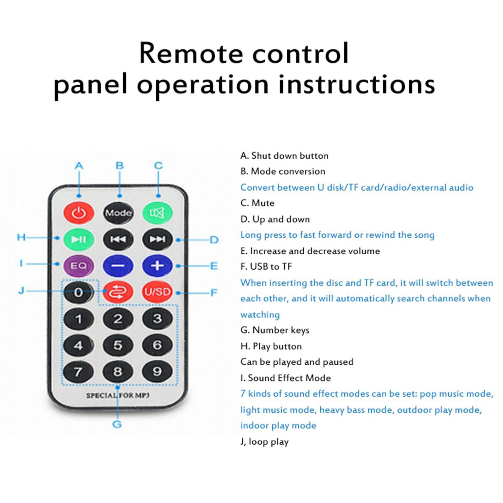 Hi Bass Power Amplifier AMP Radio TF/USB Player DIY for Home Theater 220V