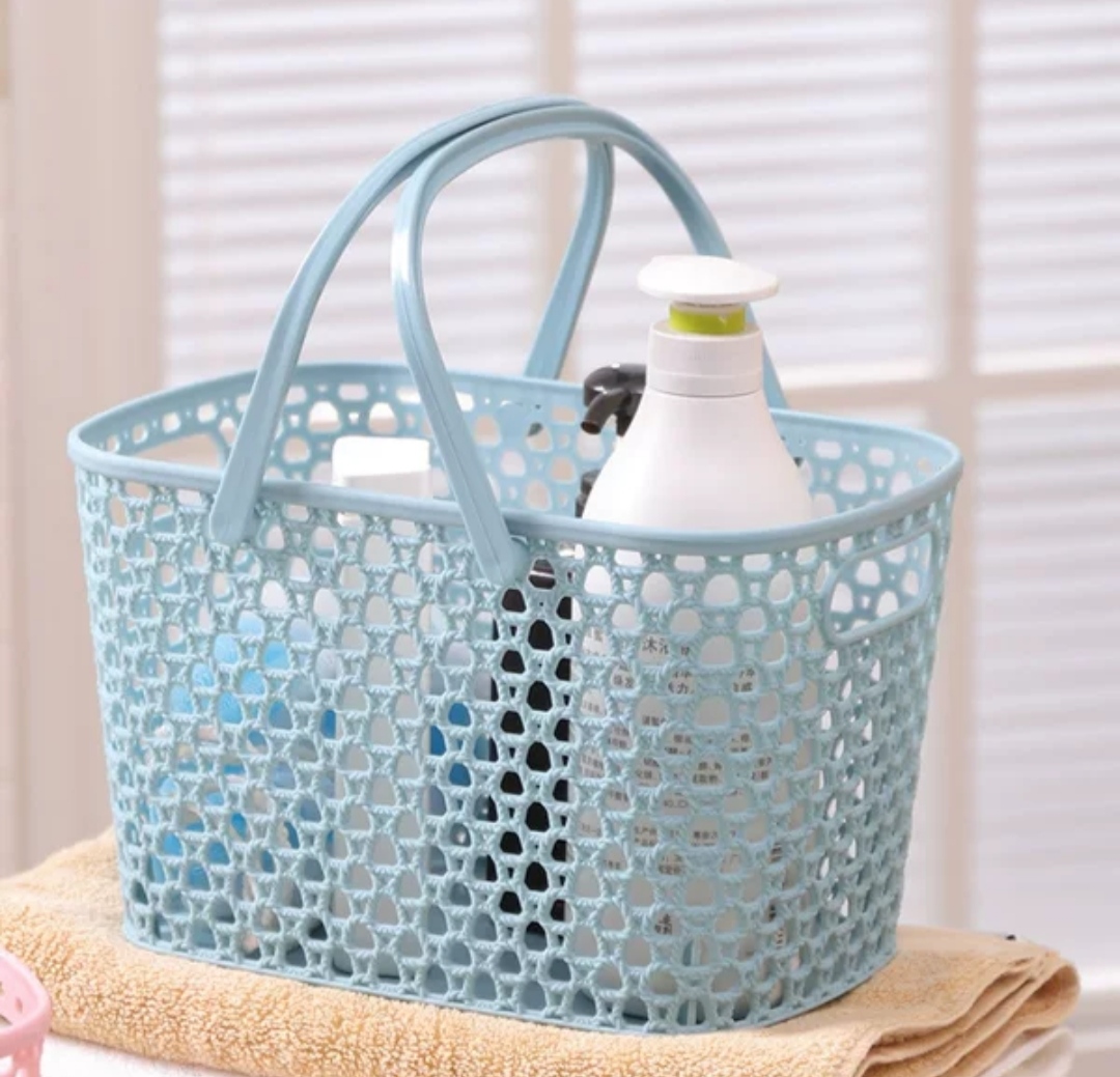 Giỏ đựng hai quai xách Hàn Quốc 4 màu TẶNG BỘ CHỔI VS MINI CÓ NAM CHÂM HÍT TỪ