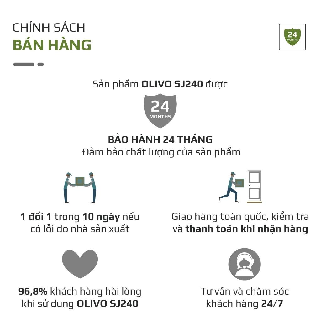 Máy Ép Chậm OLIVO SJ240, Máy Êm Ép Khỏe Dễ Dàng Vệ Sinh Tháo Lắp, Hàng Chính Hãng