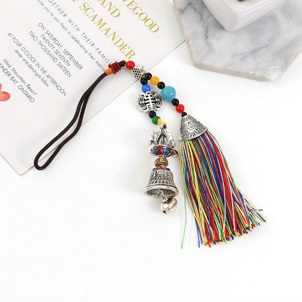 Dây treo chùy Kim Cang ngũ sắc Tây Tạng
