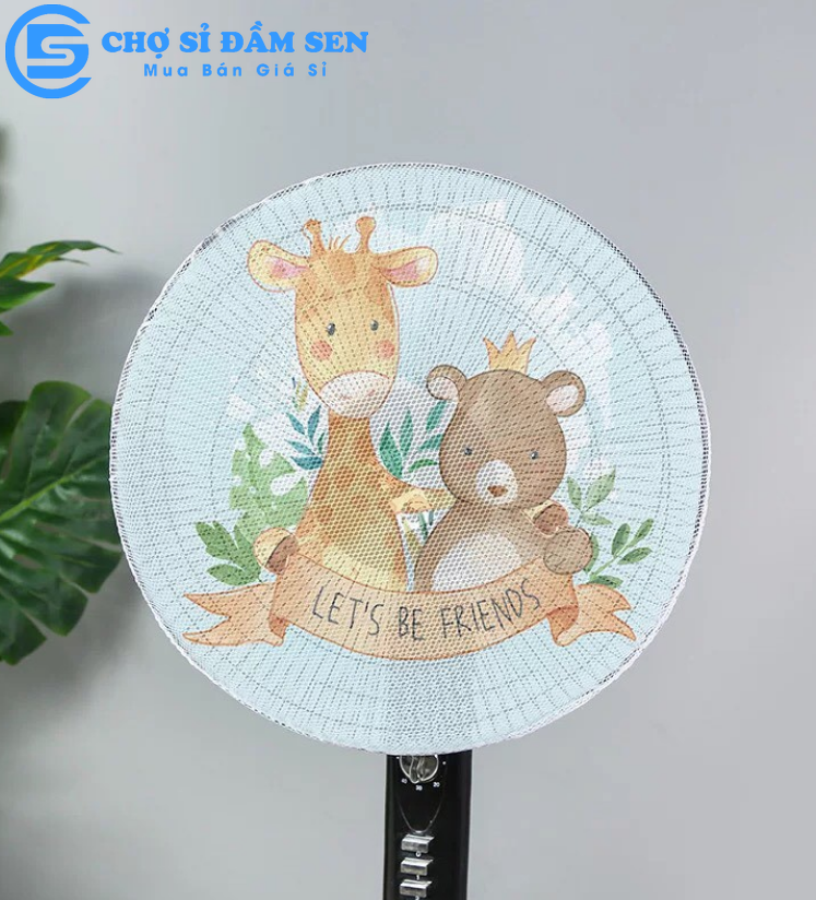 Lưới Bọc quạt hoạt hình dễ thương, giữ an toàn cho bé, yên tâm cho mẹ G341-Bocquat-HH