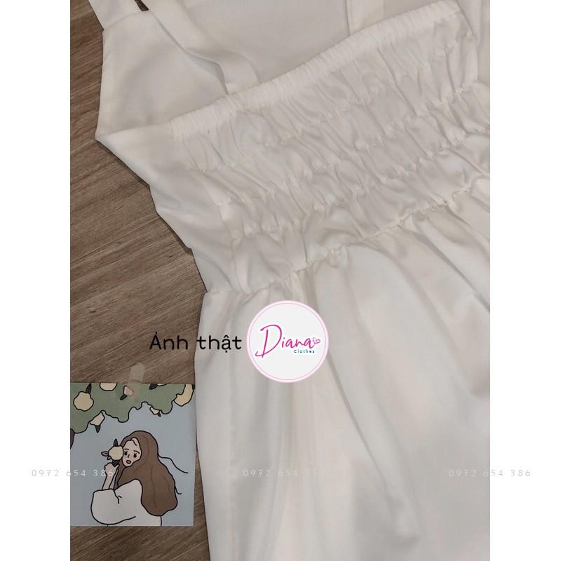 Đầm nữ 2 dây - váy nữ Babydoll dáng suông Hàn Quốc - màu đen trắng - Đi chơi cực cá tính