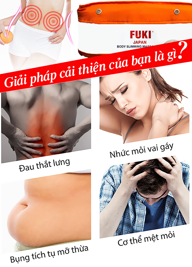 Máy massage bụng FUKI FK90 Thế hệ 2019 (màu cam)