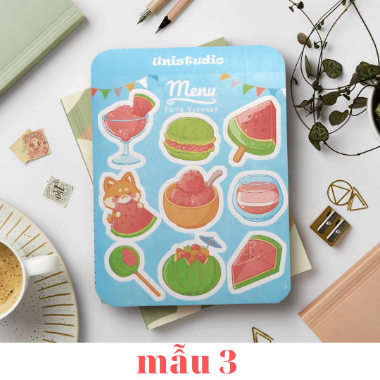 Sticker trang trí bullet jourmal - sticker trang trí sổ tay, sổ nhật kí - Made By Unistore