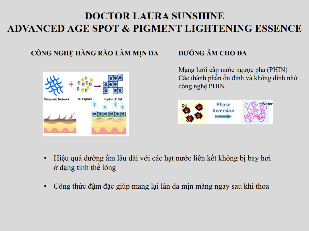 Tinh Chất Dưỡng Trắng và Mờ Thâm Nám Hàn Quốc Doctor Laura Sunshine Advanced Age Spot &amp; Pigment Lightening Essence 40ml