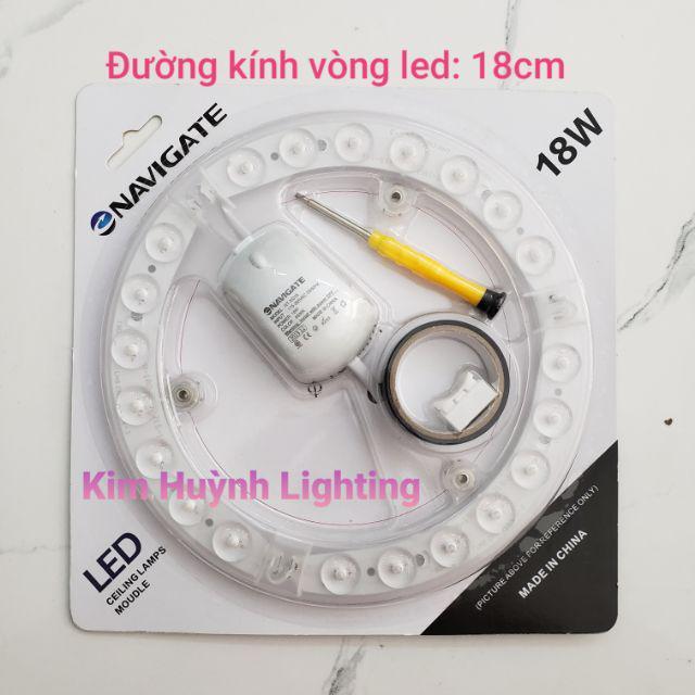 BỘ VỈ LED VÒNG TỪ 18W ĐẾN 30W AC 220V ĐƠN SẮC VÀ 3 CHẾ ĐỘ