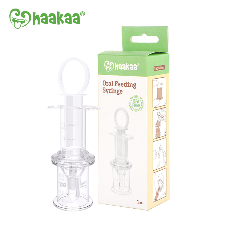 Dụng cụ uống thuốc, ăn sữa cho bé Haakaa. Chất liệu silicone cao cấp. Không chứa BPA, PVC và phthalate