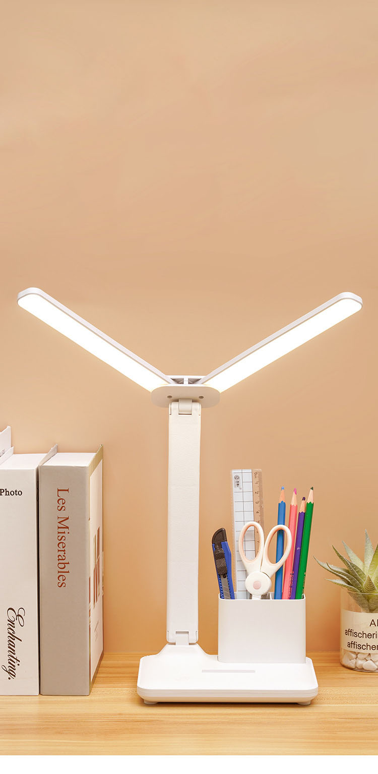 Đèn Bàn Học Đọc Sách, Làm Việc LED Chống Cận, Cảm Ứng Tích Điện Gập 2 Chỗ