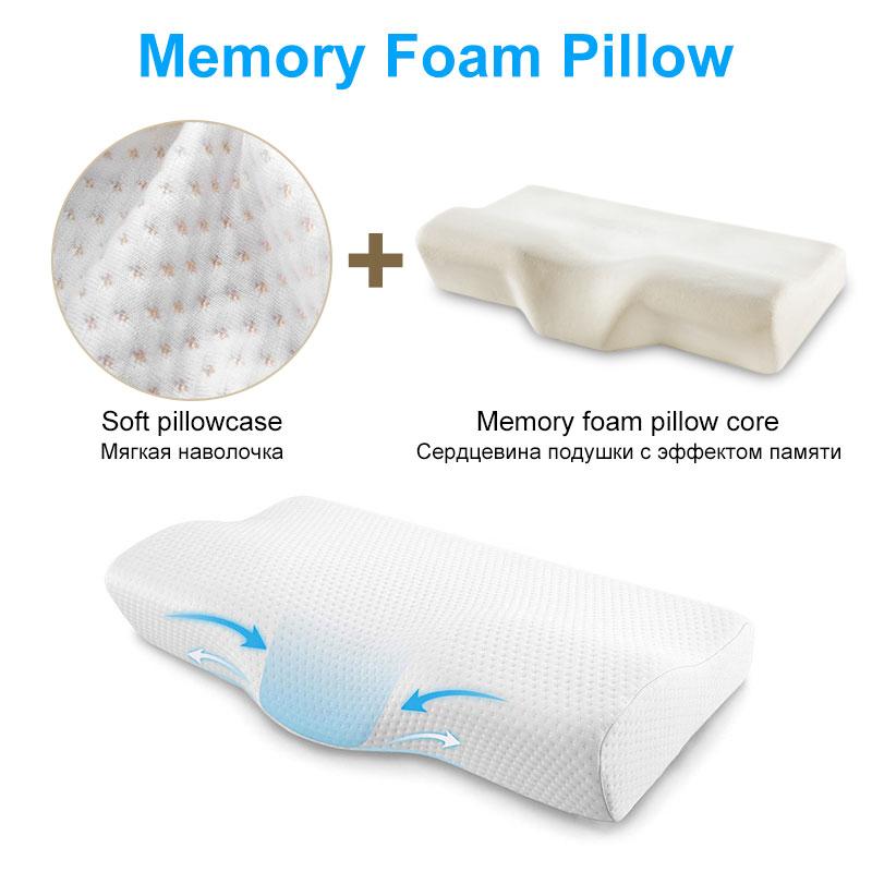 Chỉnh Hình Mút Gối 50x3 0Cm/60X35Cm Đàn Hồi Chậm Mềm Băng Gel Mát Gối thoải Mái Thư Giãn Cổ Tử Cung Cho Người Lớn Gối