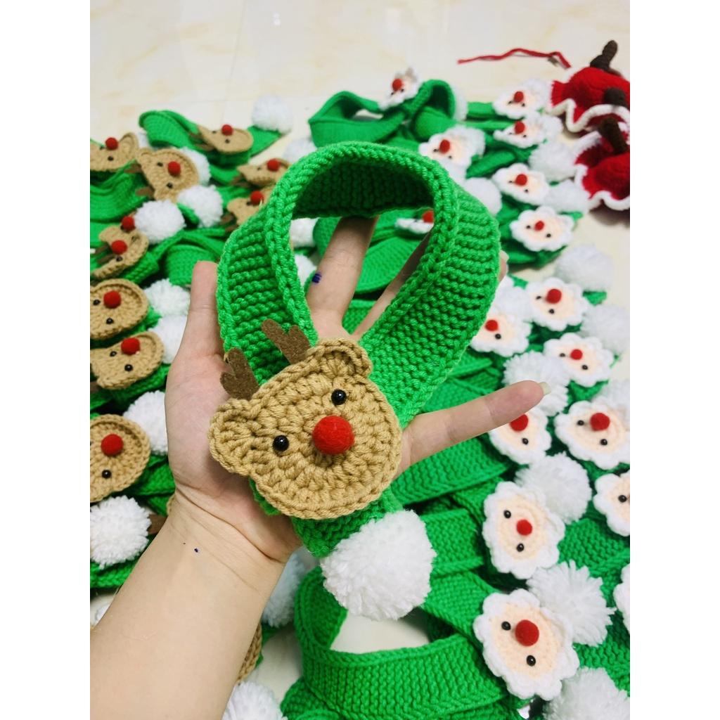 Vòng cổ len hoạ tiết Giáng sinh siêu dễ thương cho chó mèo by Tiệm Nhà Nice