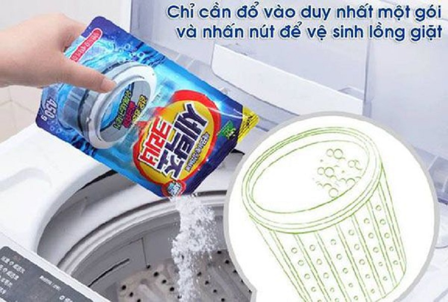 Bột tẩy vệ sinh lồng máy giặt Sandokkaebi 450g Hàn Quốc - hàng chính hãng