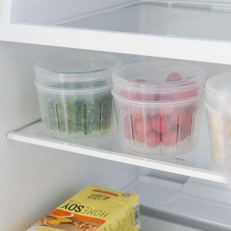 Hộp nhựa đựng thực phẩm, hành lá, gừng, tỏi, ớt để tủ lạnh 2 lớp trong suốt (HDH02)
