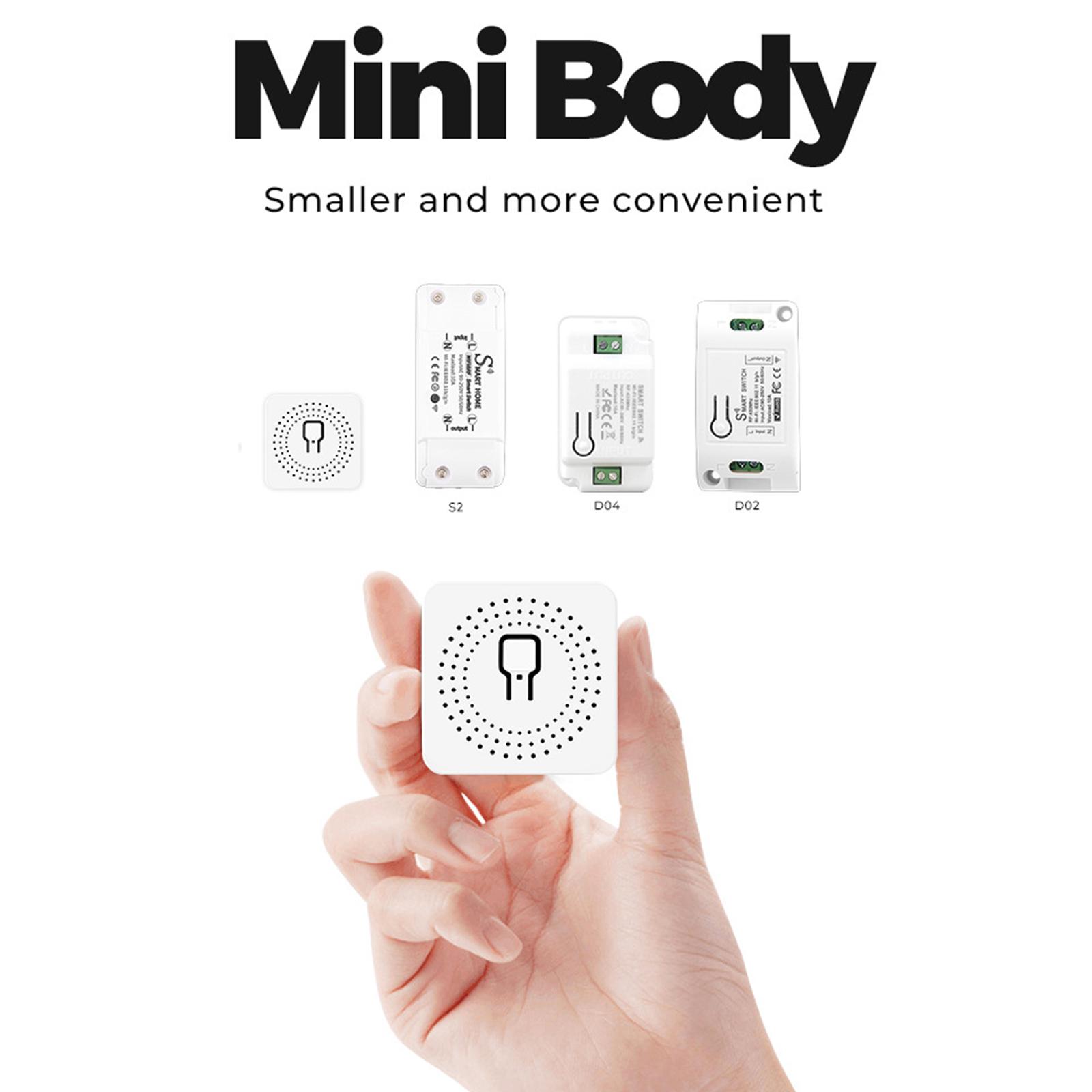 Mini 10A/16A WiFi DIY Smart Switch 2 Way External Remote Control Switch Work with Alexa