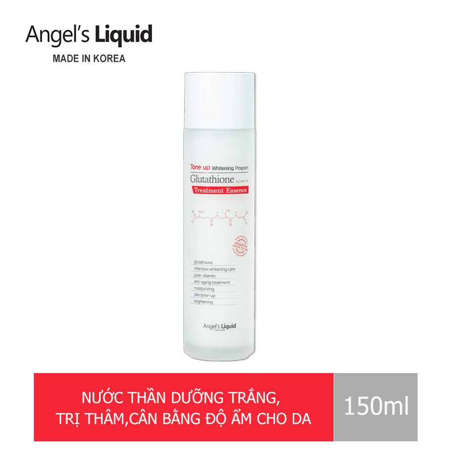 Combo Nước Thần, Serum, Kem Dưỡng Angel's Liquid Whitening Program Glutathione Dưỡng Trắng, Dưỡng Ẩm Cho Da
