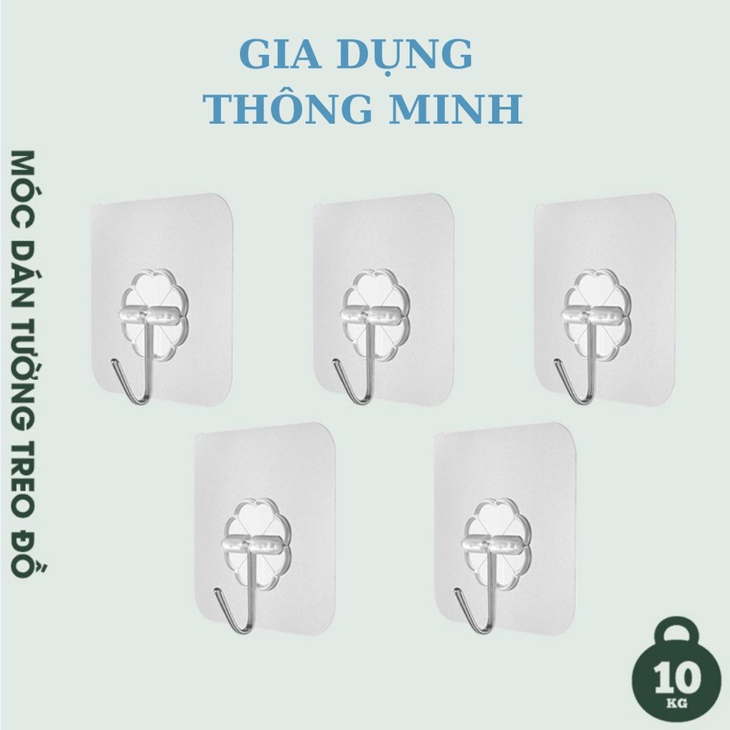 Móc dán dính tường chịu lực trong suốt, siêu dính.