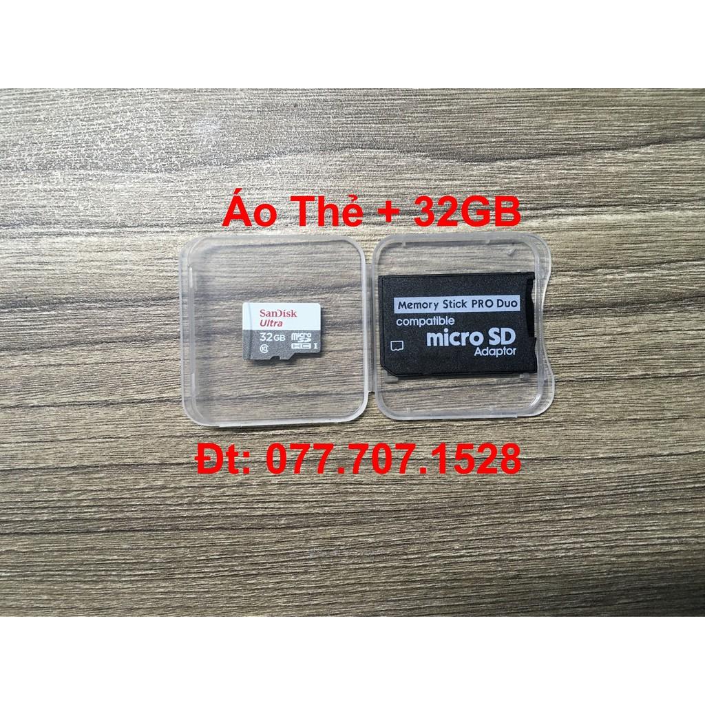 Áo thẻ nhớ adaptor MicroSD 32Gb 64Gb cho PSP 1000 2000 3000