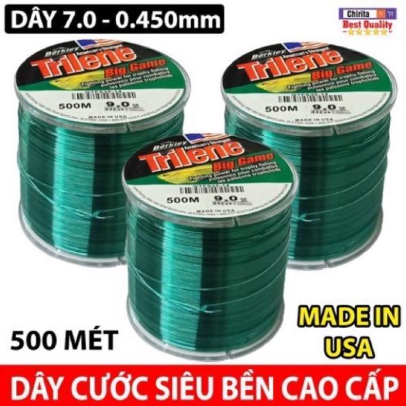 Cước câu cá siêu bền loại dài 500m hàng mỹ TRILENE Big game tàng hình cước câu cá hàng nhập khẩu  chất lượng giá rẻ