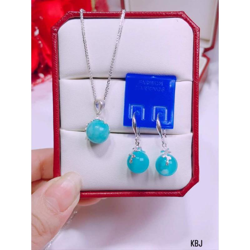 Bộ bạc gắn đá phong thủy