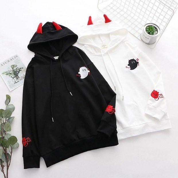 ÁO HOODIE ️️ÁO KHOÁC NỈ HOODIE IN HÌNH QUỶ DƠI CUTE