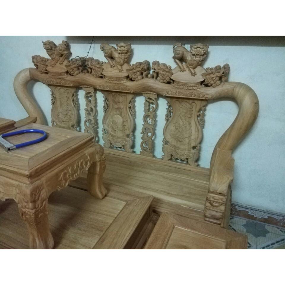 Bộ bàn ghế  cổ nghê đỉnh gỗ gõ đỏ